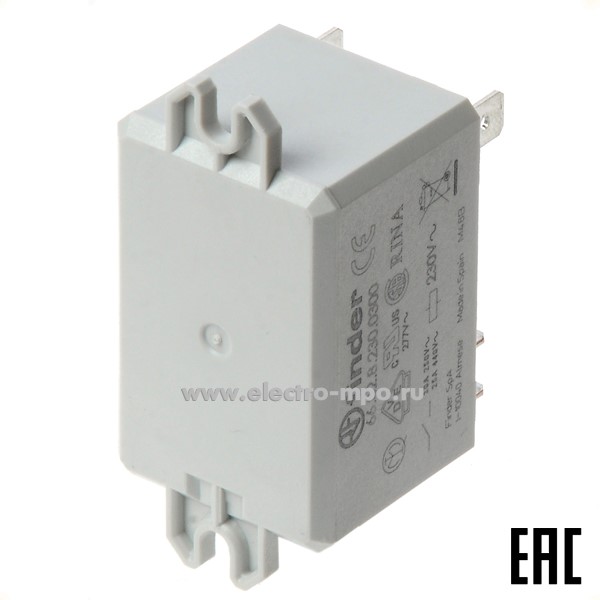 А9443. Реле промежуточное силовое 66.82.8.230.0300 230В AC 30А 2з серия 66 (Finder)