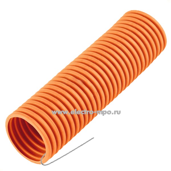 Т02. Труба 46301 гофрированная безгалоген. (HF) 63мм ПП (Dвнутр. 50,6мм) лёгкая, с зондом (Рувинил Росси