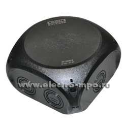 К0447. Коробка KF0600B пластиковая 130х130х77мм без сальников IP66/67 7 вводов черная (Hensel Герман