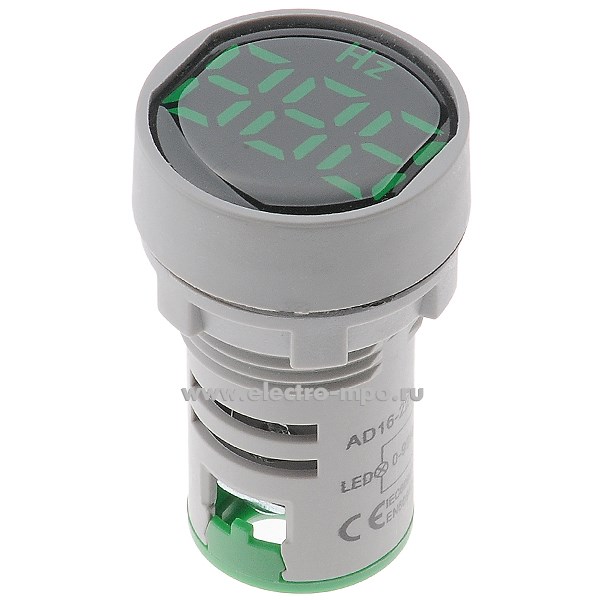 Б1836. Частотомер цифровой DMS-403  0-99Гц, 28,5 мм, уст. диам. 22 мм, индикация - зеленый (Ruichi Китай)