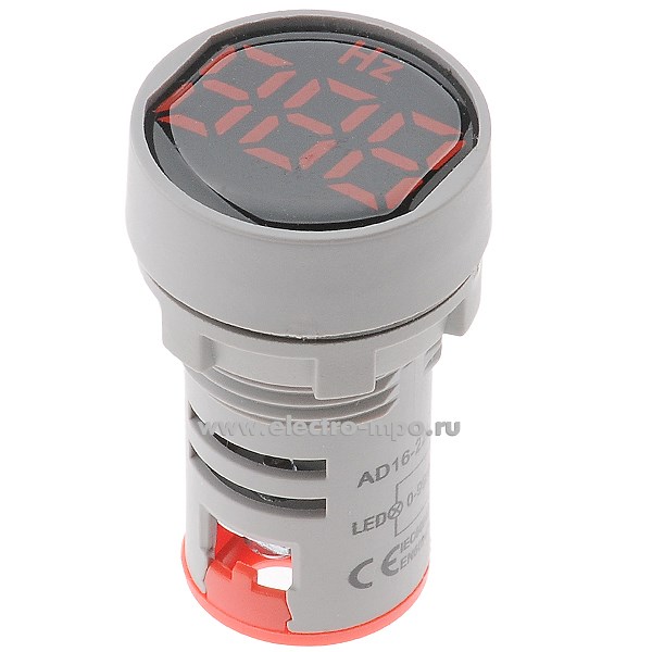 Б1838. Частотомер цифровой DMS-405  0-99Гц, 28,5 мм, уст. диам. 22 мм, индикация - красный (Ruichi Китай)