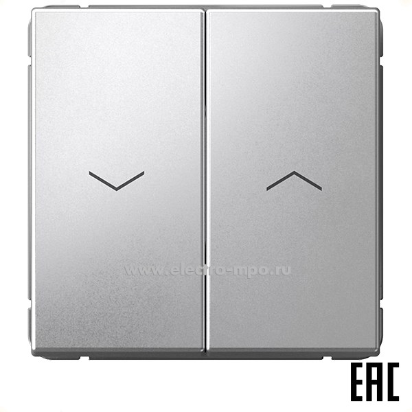 Р3056. Механизм ArtGallery GAL000319 выключателя 2 кл. с/п для жалюзи алюминий (Systeme Electric)