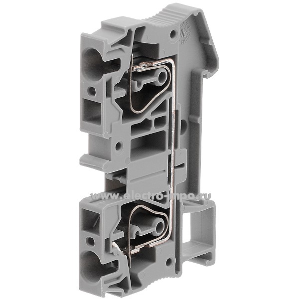 30636. Б0636 Клемма NSYTRR62 пружинная серая 6мм2 41А 800В ширина 8,2мм (Schneider Electric)