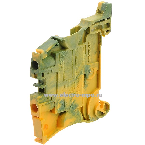 Б6736. Клемма ZS6-PE винтовая 1SNK506150R0000 жёлто-зелёная 6мм2 ширина 6мм (TE Connectivity)