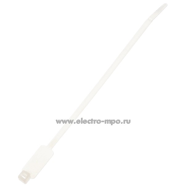 Г6976. Хомут 252190SR-М гибкий 4,8х190мм белый с маркировочной пластиной  13х28мм (ДКС Италия)