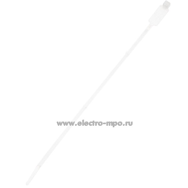 Г6977. Хомут 252270SR-М гибкий 4,8х270мм белый с маркировочной пластиной  13х28мм (ДКС Италия)