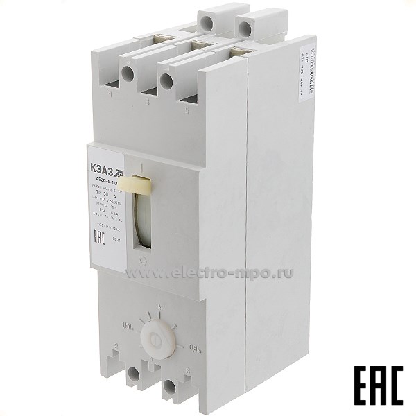 А1534. Автоматический выключатель АЕ2046-10Р 50А/3п/ 6кА при 400В 104244 (КЭАЗ)