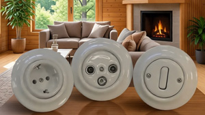 В стиле "ретро": розетки из керамики