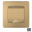 Ю3868. Рамка-3 AtlasDesign Antique ATN101603 универсальная золото (Systeme Electric)